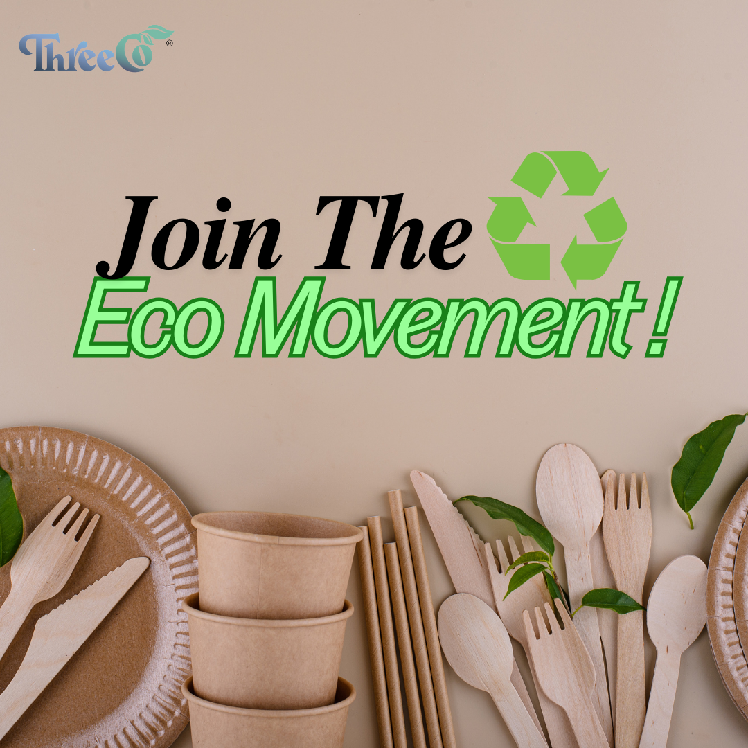 Join the eco movement with sustainable, biodegradable plates and utensils for an eco-friendly lifestyle.