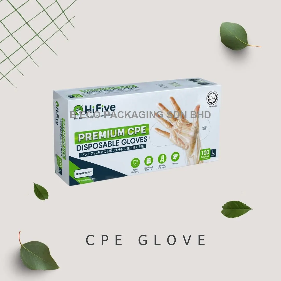 HiFive Premium CPE disposable gloves, transparent, size M