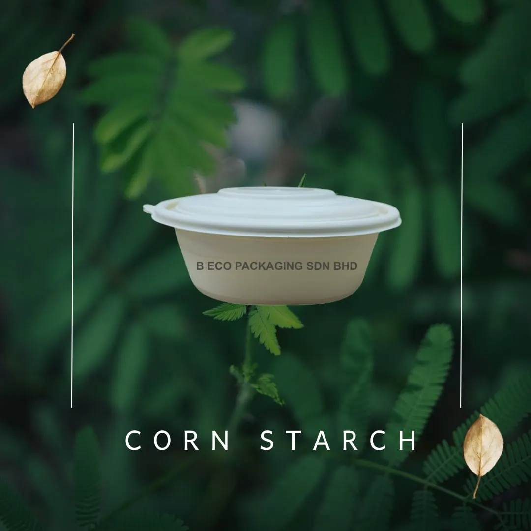 Eco-Friendly 1500ml Takeaway Bowls Made from Biodegradable Corn Starch