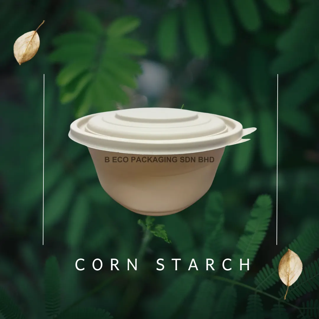 Eco-Friendly 1500ml Takeaway Bowls Made from Biodegradable Corn Starch
