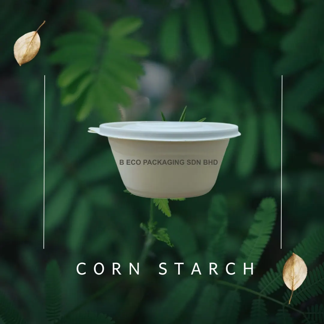 Eco-Friendly 800ml Takeaway Bowls Made from Biodegradable Corn Starch