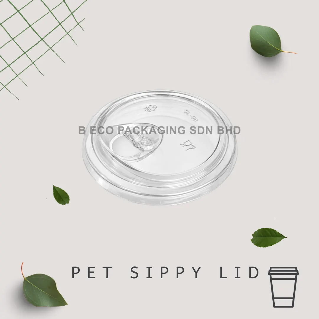 PET sippy lid for 95mm cold cups