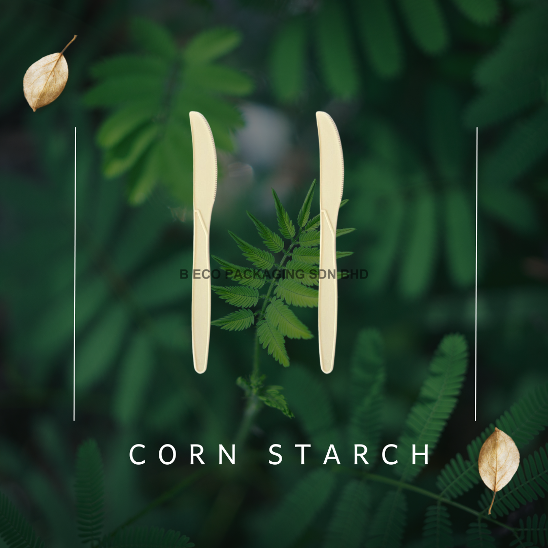 19cm Eco-Friendly Biodegradable Corn Starch Disposable Knife