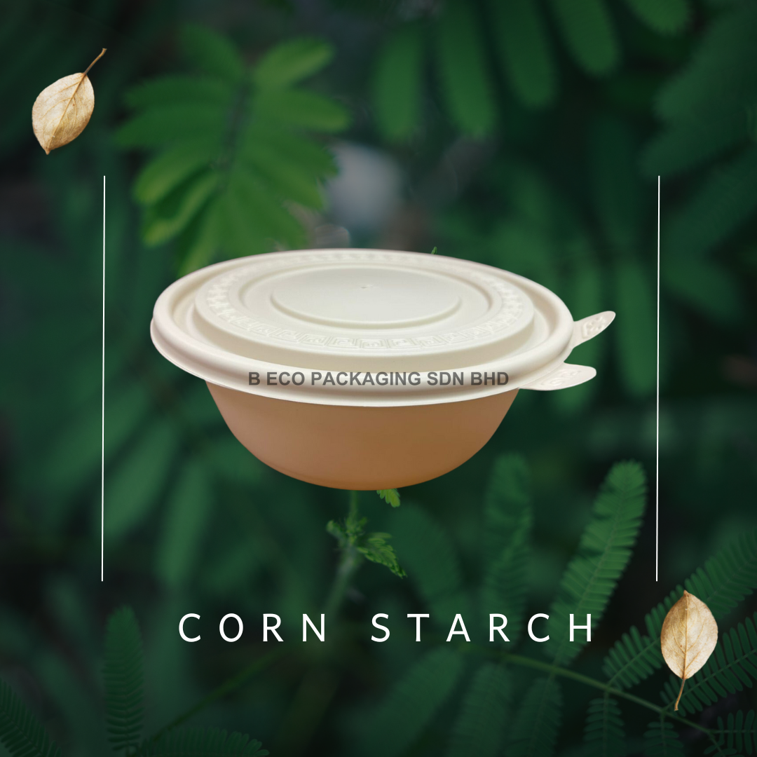 Eco-Friendly 900ml Takeaway Bowls Made from Biodegradable Corn Starch
