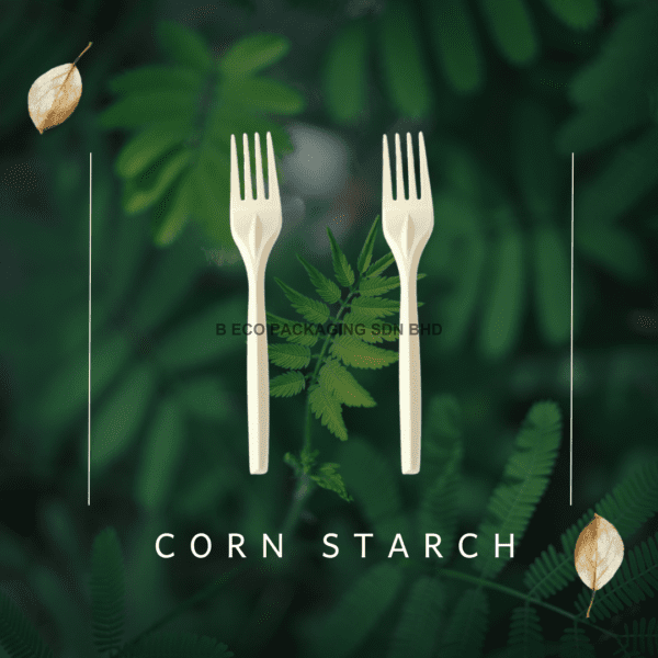 17cm Biodegradable Corn Starch Disposable Fork