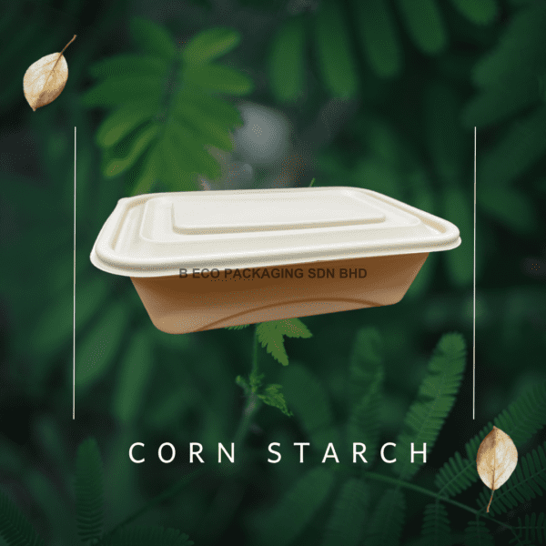 Eco-Friendly Corn Starch 1000ml Takeaway Container Set