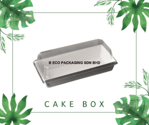 Eco-Friendly Cake Box with Clear View PET Cover - 120x70x35mm White