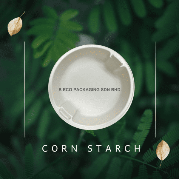 Biodegradable Corn Starch Bowls, 1250ml & 1500ml sizes, eco-friendly takeaway packaging.