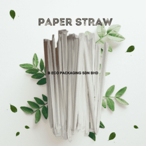 Disposable Eco-Friendly Paper Straws (Single Pack) 6mm x 197mm