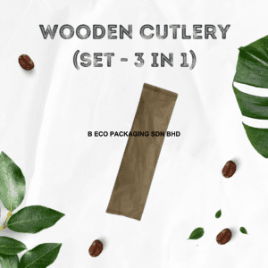 Wooden Cutlery Set 3 in 1 Eco-Friendly Disposable Wooden Cutlery Set 3 in 1 (Napkin/Fork/Spoon)