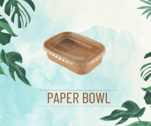 Eco-Friendly Rectangular Bowl with PET Lid- 650ml