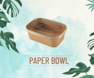 Eco-Friendly Rectangular Bowl with PET Lid- 1000ml